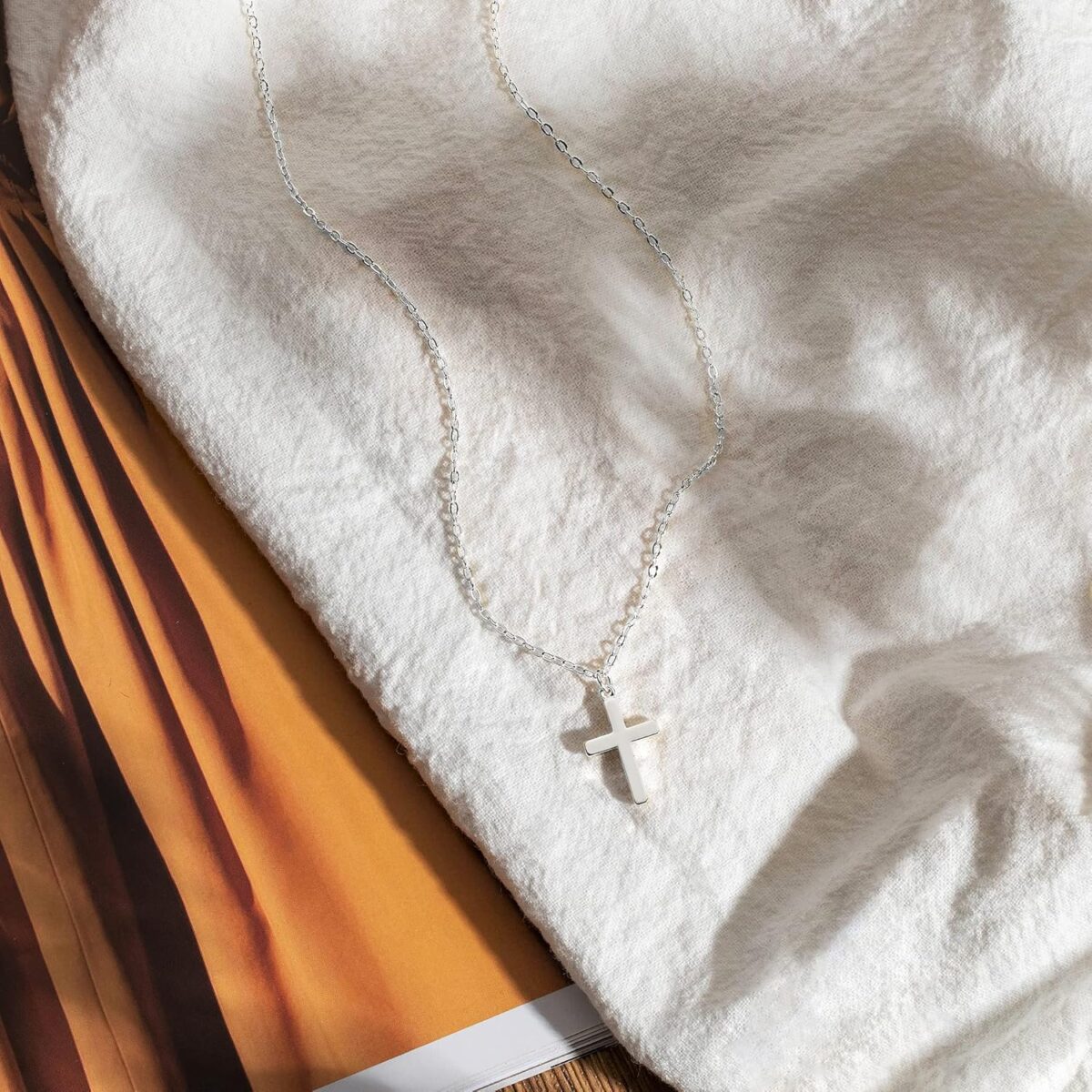 Moodear Cross Necklace for Women - Dainty 925 Sterling Silver/Gold Plated Layered Cross Pendant Simple Small Necklaces for Women Trendy Jewelry Gifts - Image 7