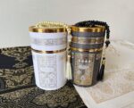 SAIKA Muslim prayer rug, Two Prayer mats and Prayer Beads with Kaaba Design Cylinder Gift Box,Islamic Gifts, Janamaz, Sajadah - Image 6