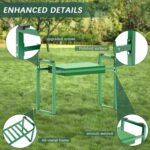 FLINTER Garden Kneeler and Seat, 10.2" Wider Heavy Duty Thick Gardening Bench for Kneeling and Seat - Multifunctional Kneeler Bench, Gardening Gifts for Women, Seniors Grandparents, Green - Image 3
