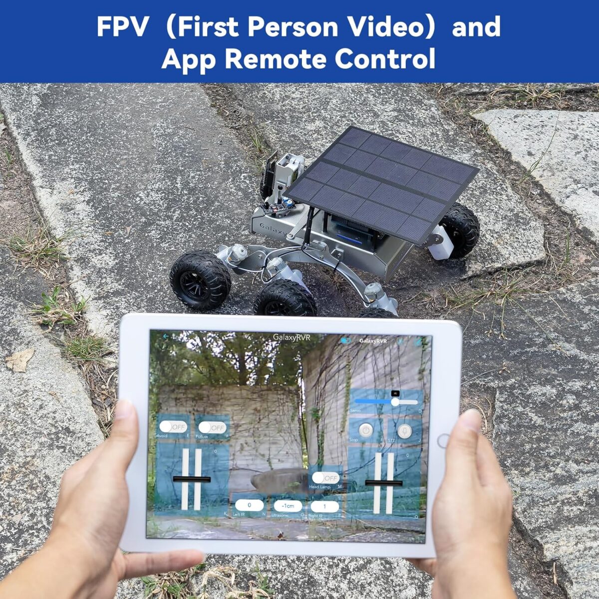 SunFounder GalaxyRVR Mars Rover Kit, Smart Video Robot Car Kit Compatible with Arduino Uno R3 with ESP32 CAM for Real-Time FPV Visuals, R3 Board & Rechargeable Batteries Included - Image 7