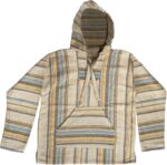 Authentic Baja Hoodie - Drug Rug Hoodie - Mexican Baja Hoodie - Baja Poncho - Grey - Image 6