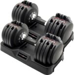 CAP Barbell ADJUSTABELL Adjustable Round Dumbbell Weights - Pairs | 12.5 lb, 25 lb & 55 lb Single Weight Options