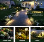 GIGALUMI Solar Outdoor Lights,12 Pack LED Solar Lights Outdoor Waterproof, Solar Walkway Lights Maintain 10 Hours of Lighting for Your Garden, Landscape, Path, Yard, Patio, Driveway - Image 4