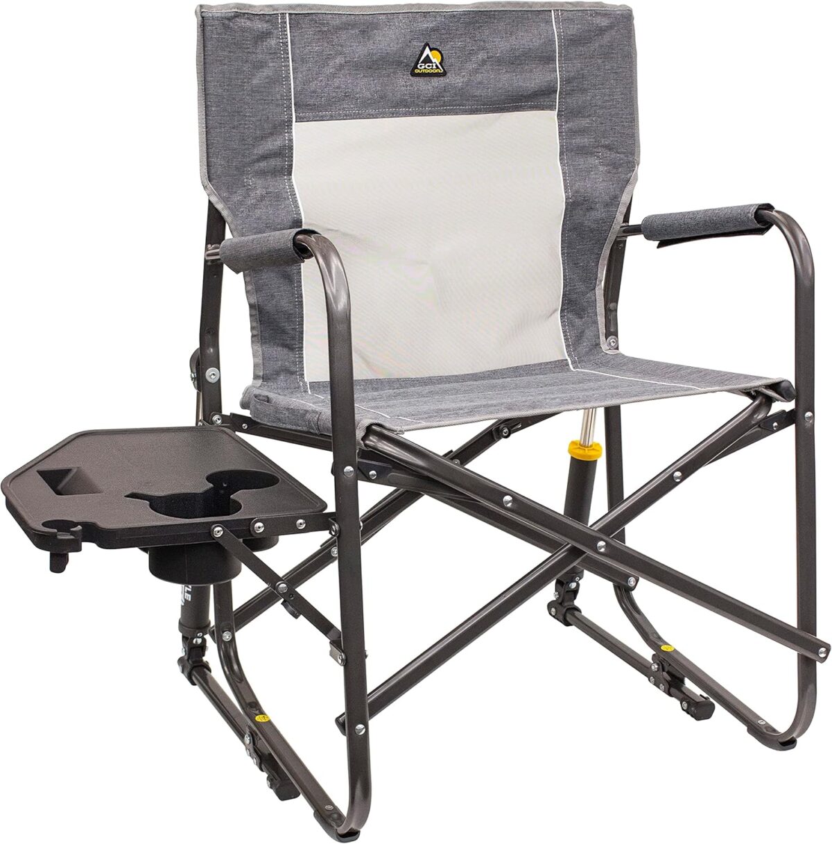 GCI Outdoor Freestyle Rocker Portable Folding Rocking Chair, Outdoor Camping Chair with Side Table - Image 1