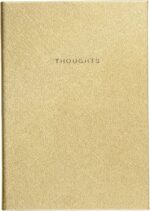 Eccolo Lined Journal Notebook, Hard Cover, Gold, 256 Ruled Pages, Medium 5.75-x-8.25 inches