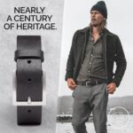 Stala - Mens Leather Belt - 1.4" Handmade in Sweden with Italian Full Grain Leather, black leather belt men - Image 4