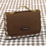 Picnic Blanket Outdoor Extra Large Picnic Mat 80"X60" Camping Blanket Beach Blanket Foldable Waterproof Sand Mat Hiking Travel Family Concerts(Brown)