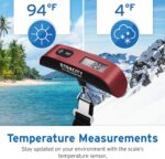 Etekcity Luggage Scale for Travel Essentials, Digital Suitcase Weight Scale with Hook, Travel Accessories for Portable Hanging Baggage, 110 Pounds, Battery Included - Image 8