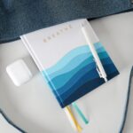 Mental Health Journal – Ideal for Grounding, Reflection & Healing – Discreet & Portable – made from Recycled Plastic Products –White, Blue, Gold - Image 7