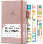 Clever Fox Self-Care Journal Pocket – Daily Reflection Notebook – Mental Health & Personal Development Planner, Meditation & Mood Log (Rose Gold)