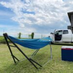 Tranquillo Hammock 550 lbs Capacity Uniki Double Hammock Stand, Portable Hammock Stand, Collapsible Outdoor Hammock with Stand, Signature Steel Stand Breathable Canvas Hammock Net, Blue - Image 7