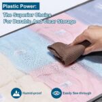 4 Packs Under Bed Storage Containers Bins, Humid-Proof Plastic Underbed Storage Bins, Closet Organizers and Clothes Storage Bags, Under the Bed Blanket Storage with Handles for Clothes,Bedroom - Image 4