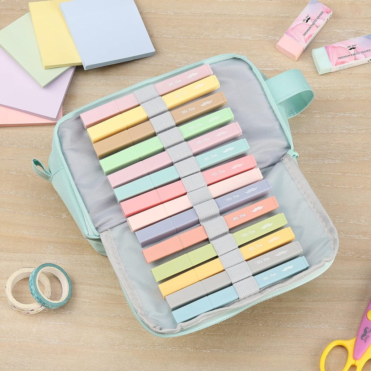 Mr. Pen- Aesthetic Highlighters, 20 pcs, Chisel Tip, Pastel Colors, No Bleed Bible Highlighter Pastel,Assorted Colors, Christmas Gifts - Image 8