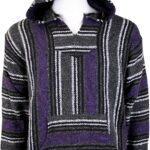 Canyon Creek Striped Woven Baja Jacket Coat Hoodie