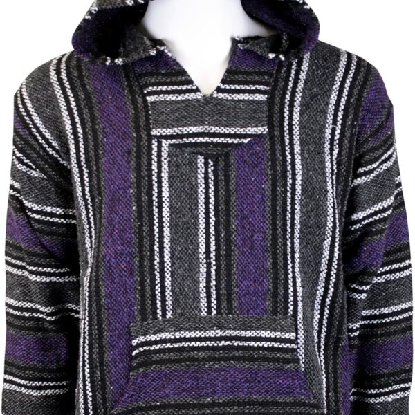Canyon Creek Striped Woven Baja Jacket Coat Hoodie