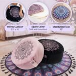 Aila Premium Meditation Cushion – Ergonomic Zafu Pillow with Buckwheat Filling – Includes Extra Washable Cover – Floor Cushion for Comfort & Posture Support – Ideal for Yoga, Mindfulness & Relaxation - Image 2