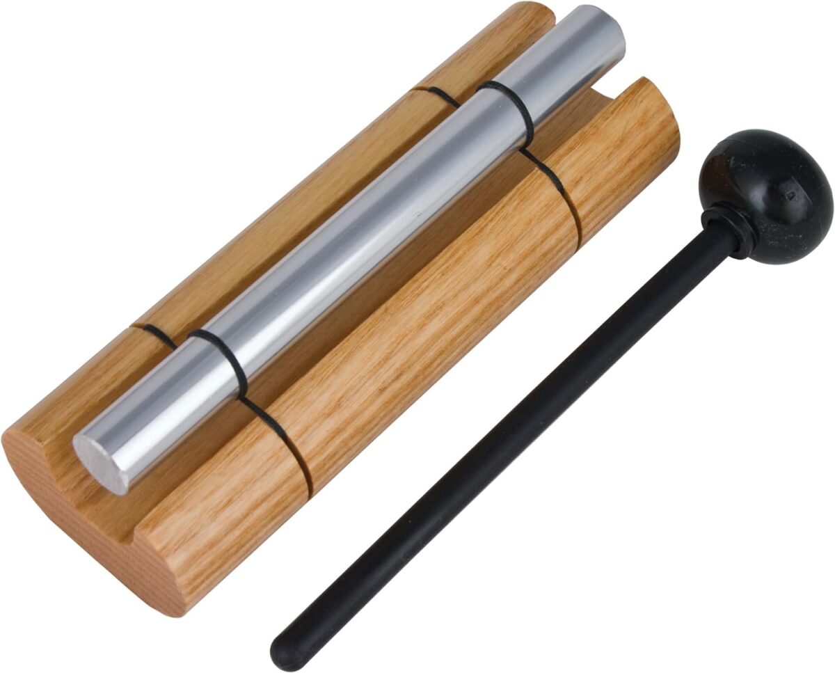 Woodstock Wind Chimes Zenergy Solo Hand Chime, Silver (7") Musically Tuned for Meditation, Yoga and Mindfulness, Bell Percussion Instrument For Teachers and Classrooms - Image 1