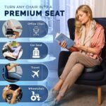 ComfiLife Premium Gel + Memory Foam Seat Cushion – Doctor Recommended Office Chair Cushion, Car Seat Cushion – Chair Cushions for Back & Sciatica Pain Relief – Seat Cushions for Office & Desk (Black) - Image 6