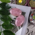 Rose Quartz Palm Stone Crystal Natural Chakra Reiki Polished Healing Love Oval Pocket Worry Stone Crystals for Anxiety Stress Relief Therapy - Image 6