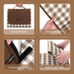 Picnic Blanket Outdoor Extra Large Picnic Mat 80"X60" Camping Blanket Beach Blanket Foldable Waterproof Sand Mat Hiking Travel Family Concerts(Brown) - Image 5