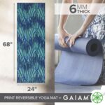 Gaiam Yoga Mat - Premium 6mm Print Reversible Extra Thick Non Slip Exercise & Fitness Mat for All Types of Yoga, Pilates & Floor Workouts (68" x 24" x 6mm Thick) - Image 4