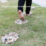 Garden Stepping Stones Outdoor,Pebble Stepping Stones for Garden Walkway,Decoration Polished River Rock for Yard, Pathway,Landscaping, 9 inch Round Decorative Stone Sheet Set 6pcs - Image 5