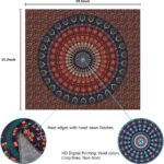 Lyacmy Bohemian Mandala Tapestry Hippie Tapestries Psychedelic Peacock Boho Tapestry Wall Hanging for Bedroom(51.2 x 59.1 inches) - Image 7