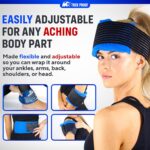 Ice Pack (3-Piece Set) – Reusable Hot and Cold Therapy Gel Wrap Support Injury Recovery, Alleviate Joint and Muscle Pain – Rotator Cuff, Knees, Back & More (3 Piece Set - Classic) - Image 5