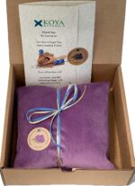KOYA Naturals Soft Velvet Flax Seed Pillow with Lavender - Microwave Heating Pad – Microwavable Moist Heat Pack – for Neck, Muscle, Joint, Stomach Pain, Menstrual Cramps – Warm Wrap (Purple) - Image 3