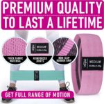 Resistance Bands for Working Out with Workout Bands Guide. 4 Booty Bands for Women Men Fabric Elastic Bands for Exercise Bands Resistance Bands for Legs Bands for Working Out Hip Thigh Glute Bands Set - Image 5
