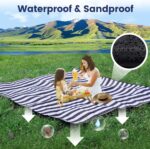 80”x 80” Picnic Blanket Extra Large, Waterproof and Foldable Beach Blanket, 3-Layer Outdoor Blanket for 6 to 8 Adults, for Camping, Park, Beach, Grass, Indoors… - Image 6