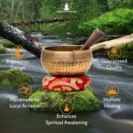Tibetan Singing Bowls Set~ Meditation Sound Bowl hand Hammered in Nepal For Yoga, Meditation, Mindfulness, Healing & Chakra balancing~ (3 inch) - Image 4