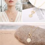 Aobei Pearl 18K Gold Moon Star Lion Evil Eye Love Heart Pendant Necklace Medallion Paperclip Chian Choker Layering Jewery for Women - Image 5