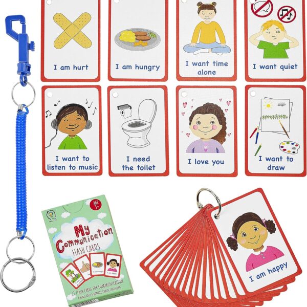 Special Needs My Communication Cards for Special Ed, Speech Delay Non Verbal Children and Adults with Autism 27 Flash Cards for Visual aid or cue Cards