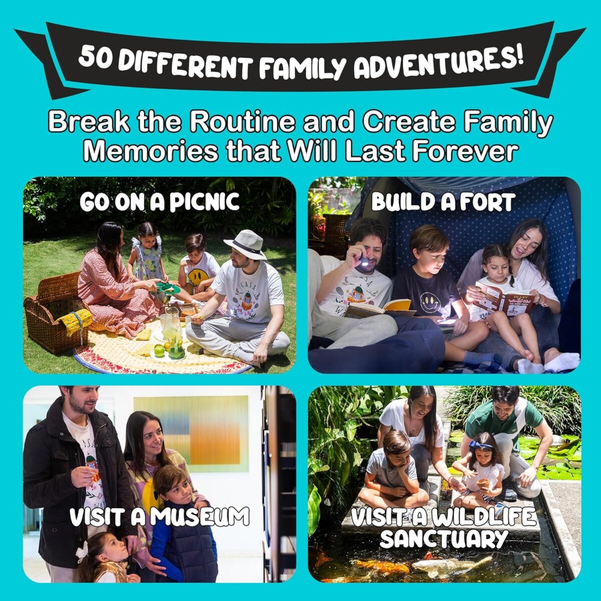 Top 50 Family Activities - 50 Fun Scratch Off Family Adventures and Family Games for Deep Bonding - Fun for Kids and Adults - Gifts for Family - Perfect for Family Fun Time & Family Night - Image 2