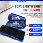 Ice Pack (3-Piece Set) – Reusable Hot and Cold Therapy Gel Wrap Support Injury Recovery, Alleviate Joint and Muscle Pain – Rotator Cuff, Knees, Back & More (3 Piece Set - Classic) - Image 6