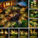 Anordsem Solar Fireworks Lights for Outdoor:Garden Light Waterproof for Yard Outside Decoration-Sparkler Stick LEDs for Pathway Lawn -Twinkle Lamp Powered Walkway Stake Party 4 Pack Warm White - Image 3