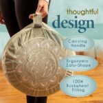 Florensi Meditation Cushion - Comfortable Floor Pillow - Traditional Tibetan Meditation Pillow with Beautiful Velvet Cover - Large Floor Cushion Seating for Adults - Premium Yoga Buckwheat Bolster - Image 7