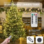 SUDDUS 33ft 100 LED Outdoor String Lights, Warm White Fairy Lights Battery Operated with Remote, Led Twinkle Lights for Bedroom, Dorm, Backyard, Wedding, Tree, Mason Jar, Wall, Christmas - Image 5