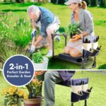 Foldable Garden Kneeler and Seat, Patented Thicker Wider Softer Kneeling Pad with Magnetic Stripe, 350lbs Heavy Duty Durable Garden Stool with Tool Bag, Gardening Gift for Women and Men - Image 3
