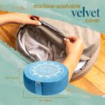 Florensi Meditation Cushion - Comfortable Floor Pillow - Traditional Tibetan Meditation Pillow with Beautiful Velvet Cover - Large Floor Cushion Seating for Adults - Premium Yoga Buckwheat Bolster - Image 6