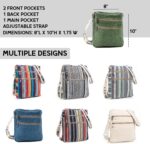 Core Hemp Multi Pocket Crossbody Bag Purse Made From Pure Hemp - Image 4