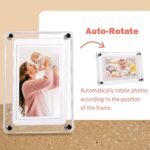 Frameo 5 Inch WiFi Digital Picture Frame - Acrylic Digital Video Frame, 32GB Memory, 1280x800 IPS LCD Touch Screen Electronic Photo Frame, Instant Wireless Share Photos from Anywhere - Image 4