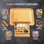 Charcuterie Board Gift Set - Bamboo Cheese Board and Charcuterie Boards Set - Housewarming Gifts New Home, Wedding Gifts for Couples 2025, Bridal Shower Gift, Birthday Gifts for Women - Image 2