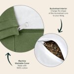 Retrospec Sedona Zafu Meditation Cushion Filled w/Buckwheat Hulls - Yoga Pillow for Meditation Practices - Machine Washable 100% Cotton Cover & Durable Carry Handle, Round - Image 2