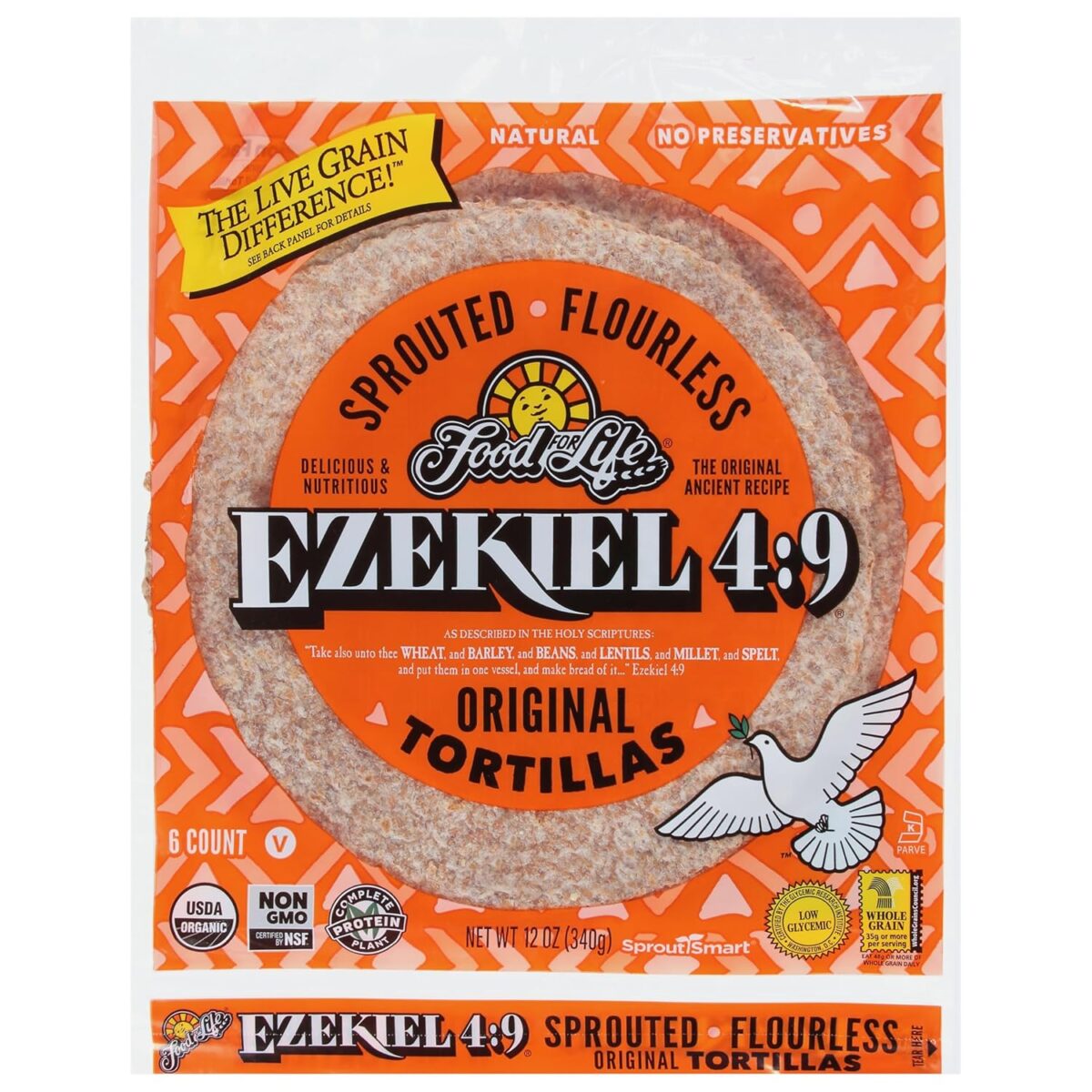 FOOD FOR LIFE Organic Whole Grain Tortillas, 12 OZ - Image 1