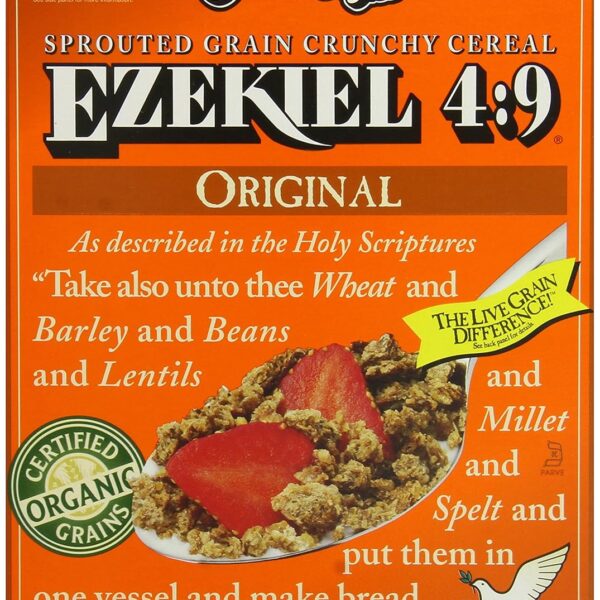 Food For Life Ezekiel 4:9 Organic Sprouted Whole Grain Cereal, Original, 16-Ounce Boxes (Pack of 6)