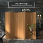 Oriental Furniture 6 ft. Tall Bamboo Wave Screen - Natural - Image 2