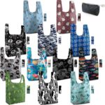 BeeGreen 12 Pack Bulk Reusable Grocery Bags Shopping Bags for Groceries Cloth Bags Gift Bags Foldable Tote Bag Large Holiday Bags with Handles Heavy Duty Animal Lover Gifts for Women