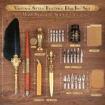 Feather Pen 27 Pcs Quill Pen and Ink Set Calligraphy Pens Set Fountain Pen with 2 Pens,17 Nibs,Wax Seal Stamp,Ink,Holder,Letter Writing Kit Calligraphy Kits for Beginners-Gift for Calligraphy Lovers - Image 2
